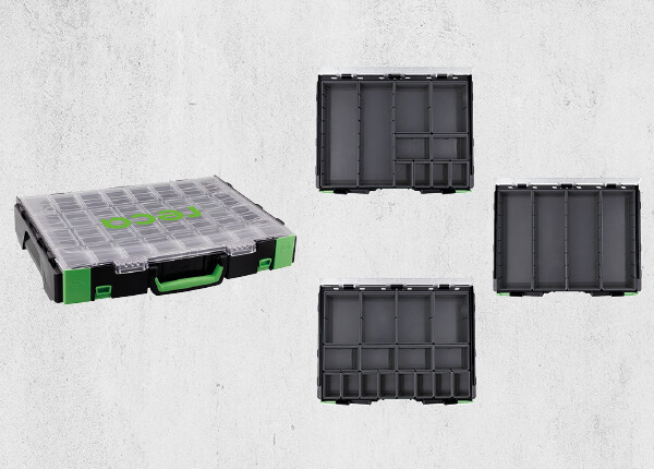 RECA VISO Systemkoffer 8.4.1, flexibel und anpassbar. Bietet eine umfassende und individuelle Aufbewahrungslösung an